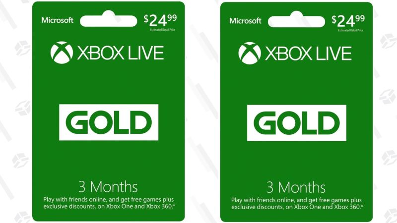 3 meses de Xbox Live Gold | $25 | Amazon | Más tres meses extraGráfico: Shep McAllister